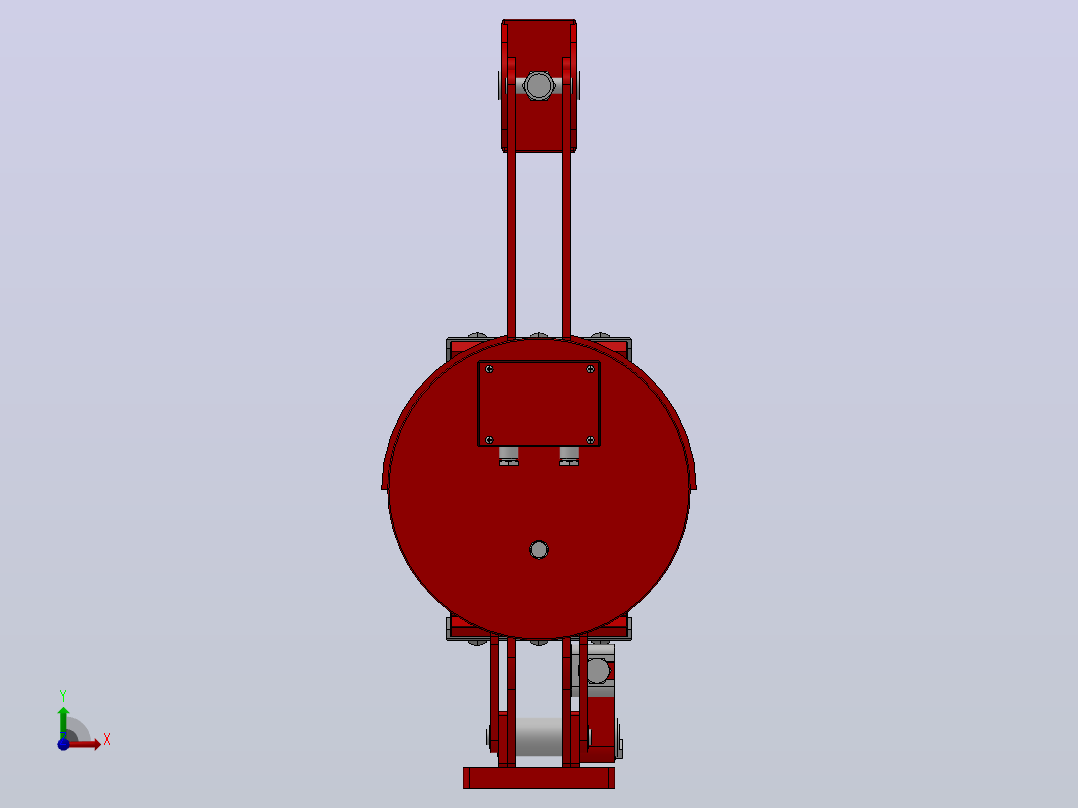 MWZB400～800系列电磁鼓式制动器_MWZB710-600B-25%前视图