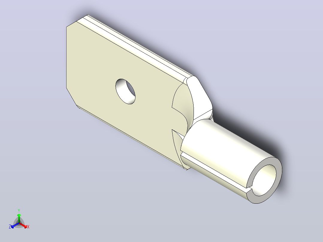 接线端子automotive-crimp-flat-spade-1 1 STP主视图