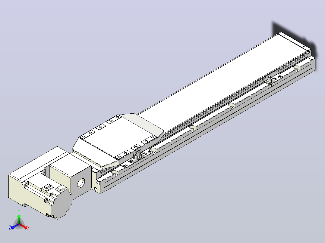 机器人皮带驱动直线轴TPA-GCB-150-P80-L500-QL-M75-N3主视图