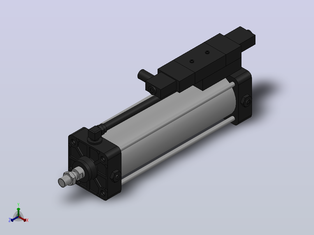 10A-5(V)系列带阀气缸(带阀型自己保持式)[10A-5(V) (Ⅱ) SD 100 B 300 A 5]主视图