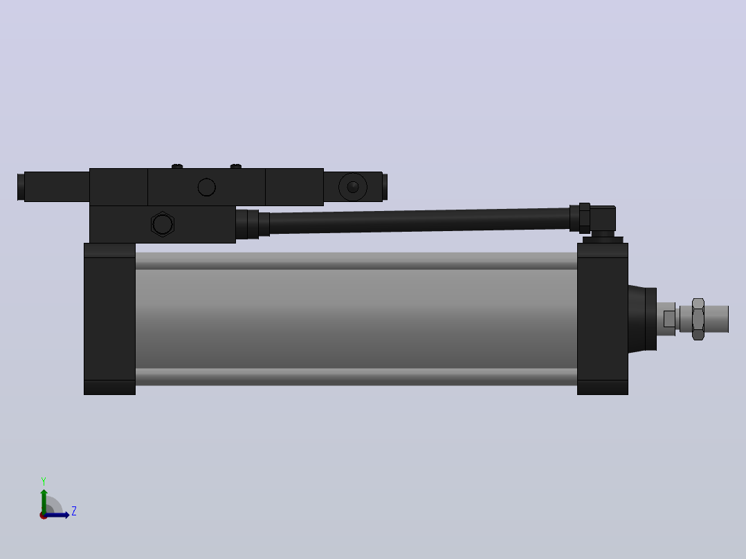 10A-5(V)系列带阀气缸(带阀型自己保持式)[10A-5(V) (Ⅱ) SD 100 B 300 A 5]左视图