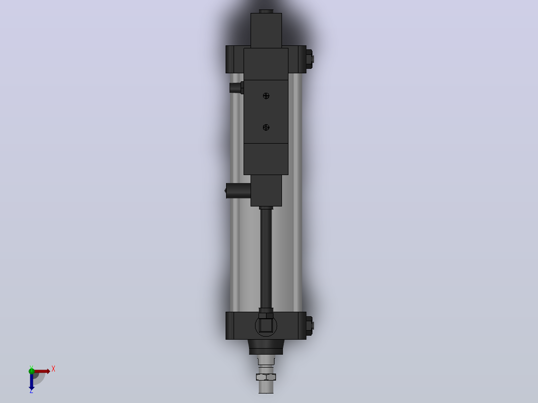 10A-5(V)系列带阀气缸(带阀型自己保持式)[10A-5(V) (Ⅱ) SD 100 B 300 A 5]俯视图