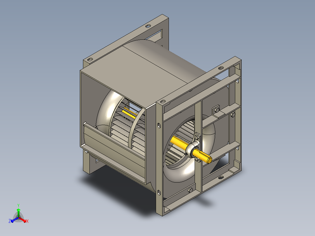 SYD-K离心风机[SYD200 K]正等轴测图