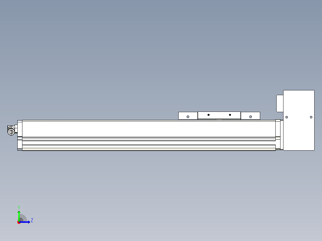 MCB14无尘皮带滑台[MCB14-L40-300-LU-P20-C3]左视图