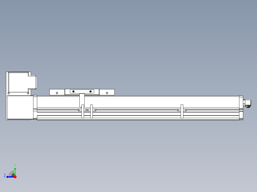 MCB14无尘皮带滑台[MCB14-L40-300-LU-P20-C3]右视图