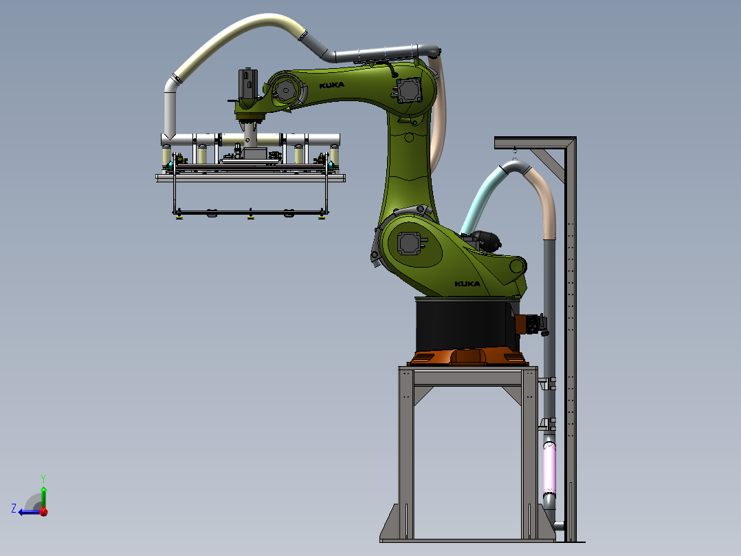 带PAD抓取机构的全层夹持器右视图