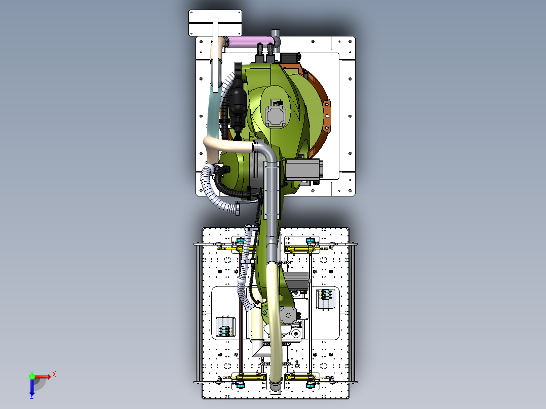带PAD抓取机构的全层夹持器俯视图