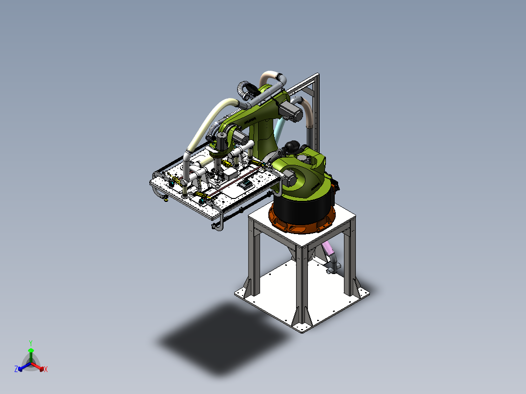 带PAD抓取机构的全层夹持器正等轴测图