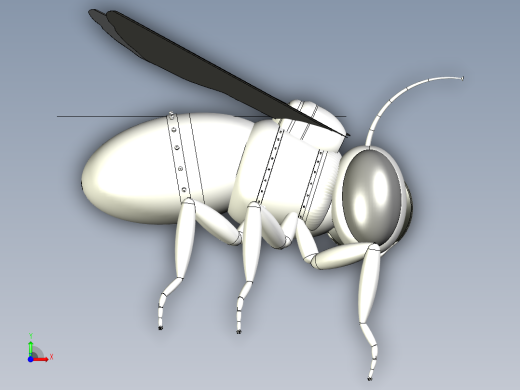 Tekfly特蝇苍蝇模型3D图纸 STP IGS格式前视缩略图
