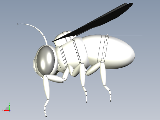 Tekfly特蝇苍蝇模型3D图纸 STP IGS格式后视缩略图