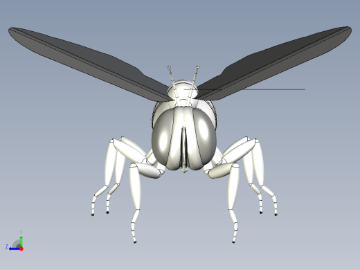 Tekfly特蝇苍蝇模型3D图纸 STP IGS格式右视缩略图