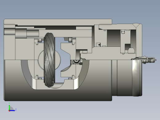 液压挤锻机剖切结构3D图纸 STP格式左视缩略图