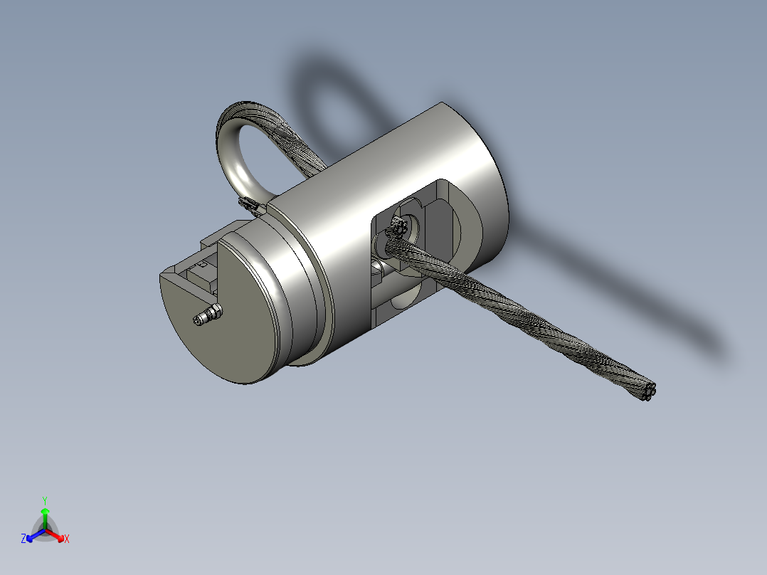液压挤锻机剖切结构3D图纸 STP格式正等轴测图