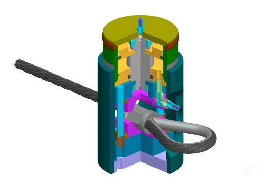液压挤锻机剖切结构3D图纸 STP格式缩略图