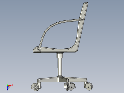 活动椅3D模型俯视缩略图