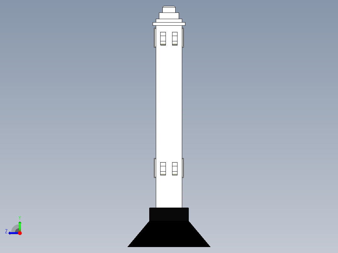 城市道路弯度可调整护栏右视图