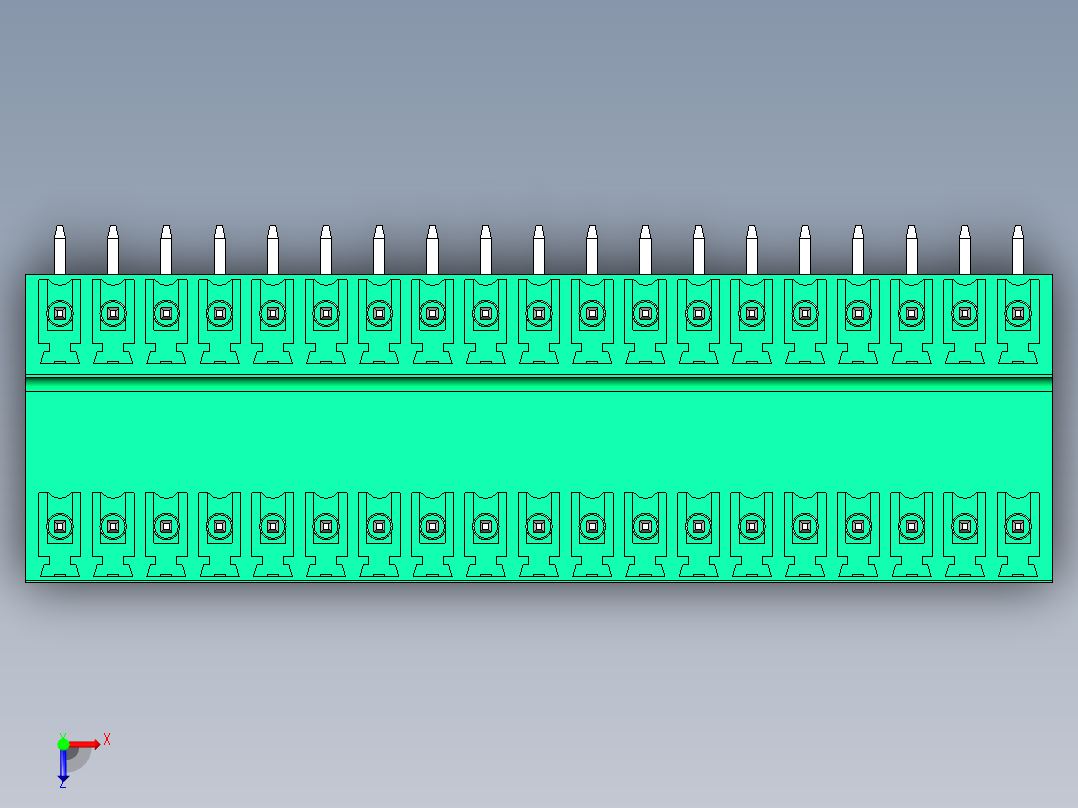 DEGSON 15EDG 系列 3.81mm 插拔式接线端子-15EDGRT-3.81-38P-14-00AH俯视图