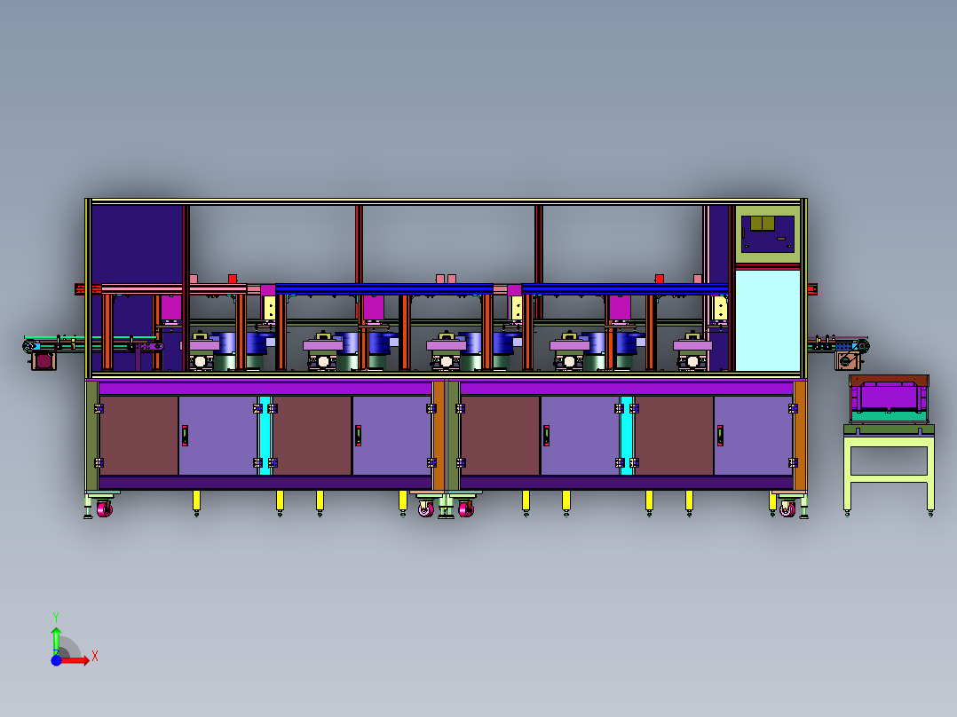 键盘配件非标自动化组装产线前视图