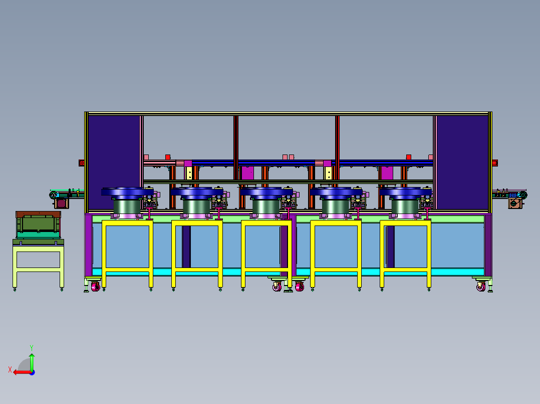 键盘配件非标自动化组装产线后视图
