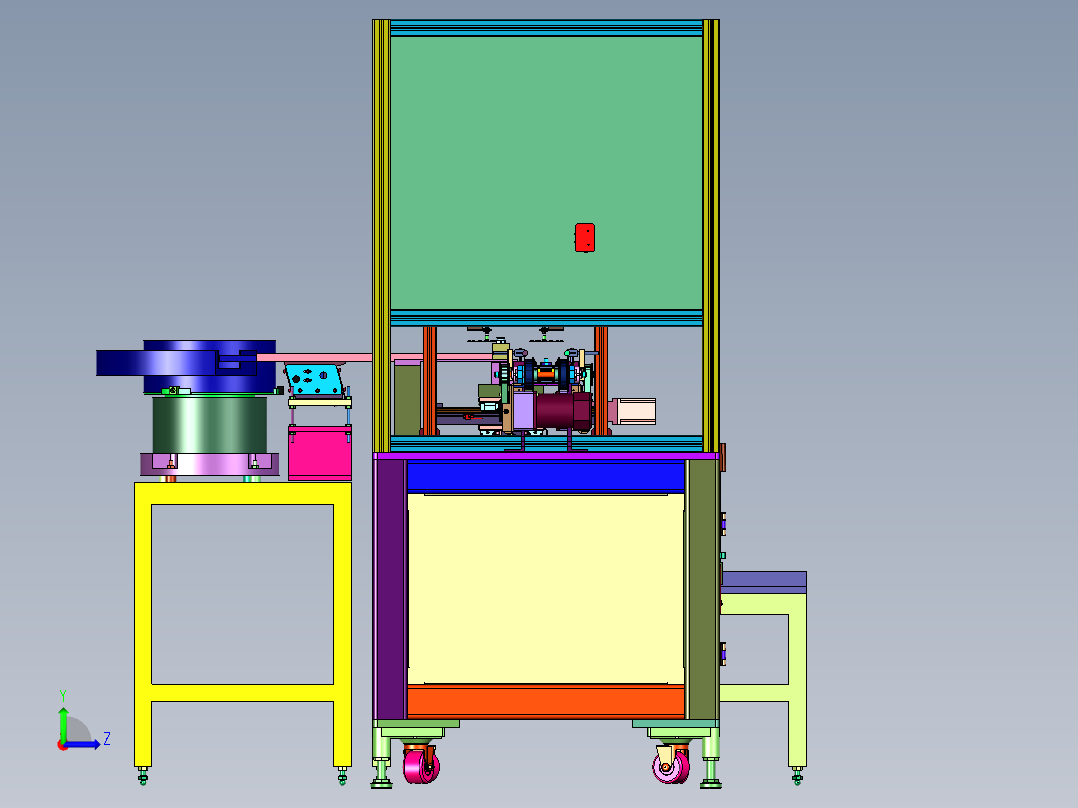 键盘配件非标自动化组装产线左视图