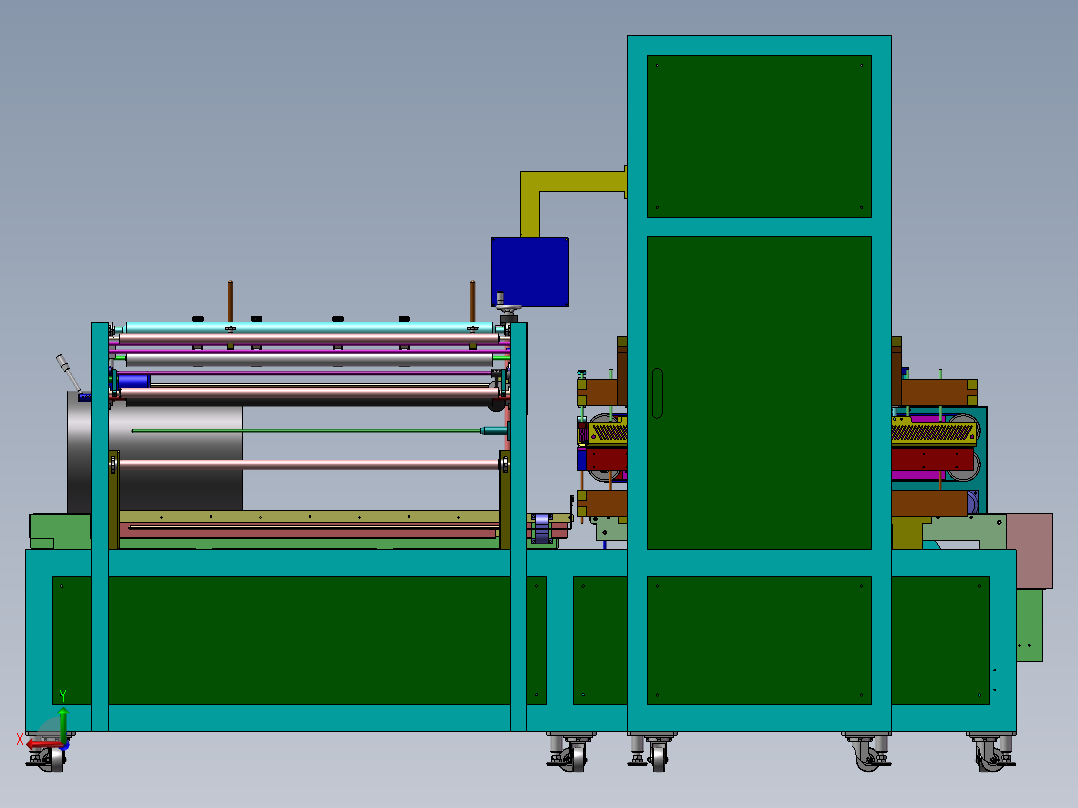 中型激光切割机后视图