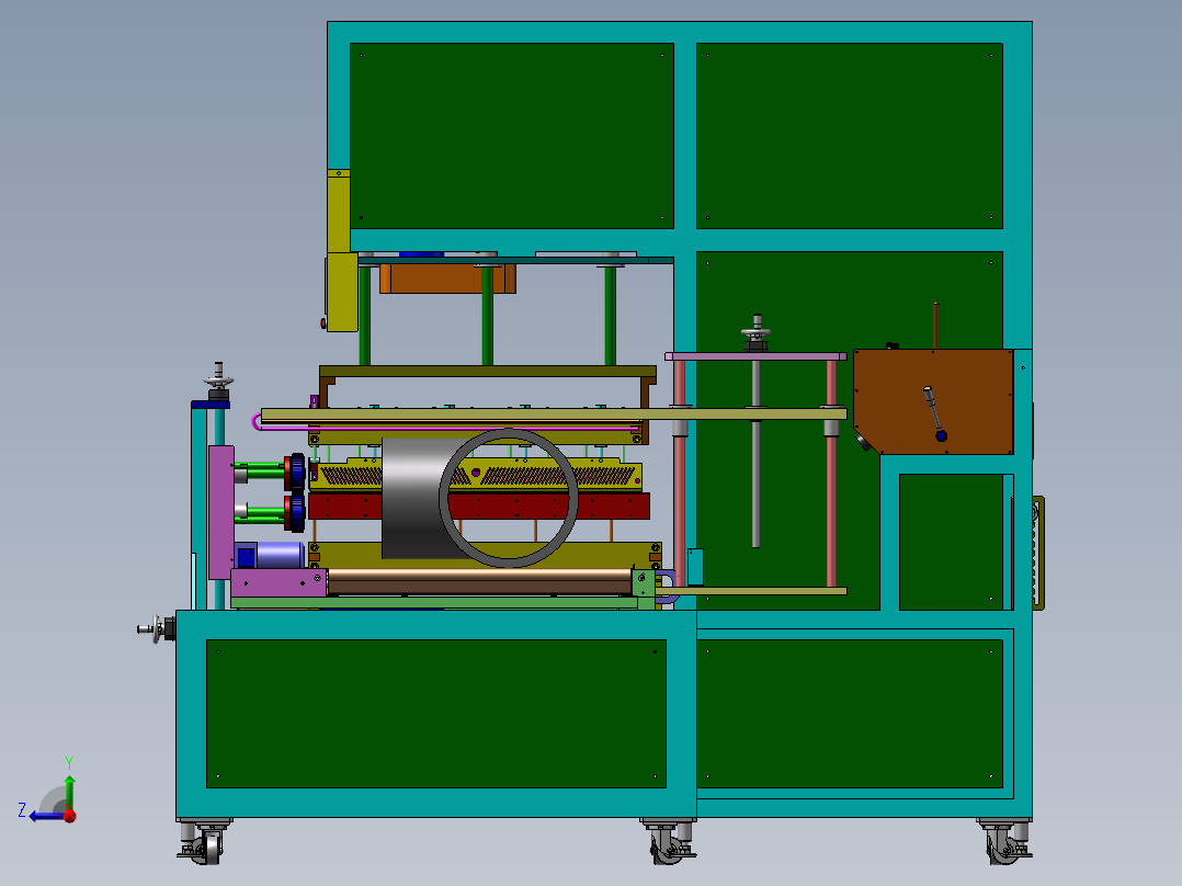 中型激光切割机右视图