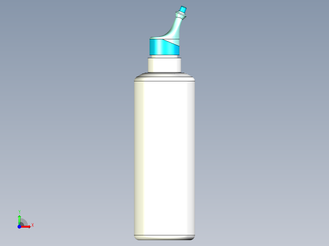 鼻腔喷雾器三维模型前视图