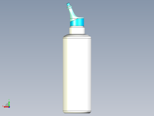 鼻腔喷雾器三维模型后视缩略图