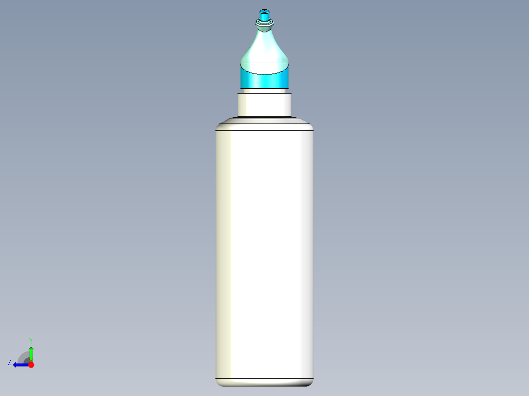 鼻腔喷雾器三维模型右视图