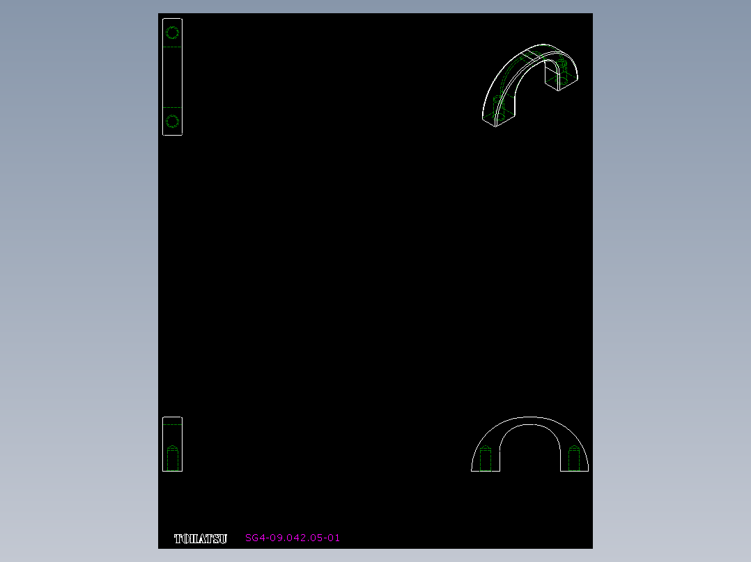 取手(鋁合金)SG4,SG5-2D多系列多零件图纸模型