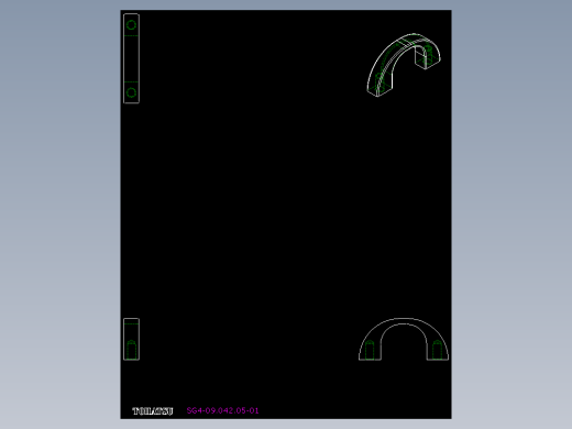 取手(鋁合金)SG4,SG5-2D多系列多零件图纸模型