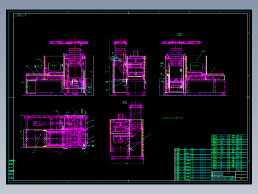 Z426水平分型造型机CAD图纸677604==1500