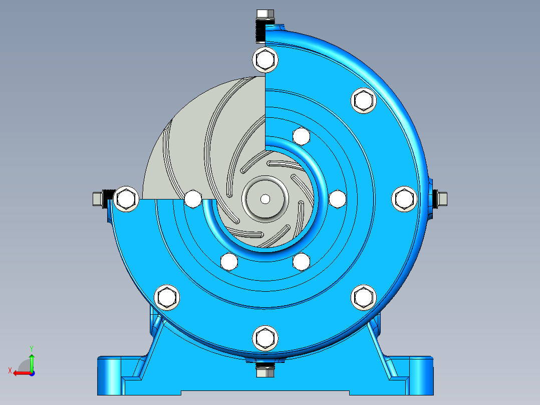 单级离心泵后视图