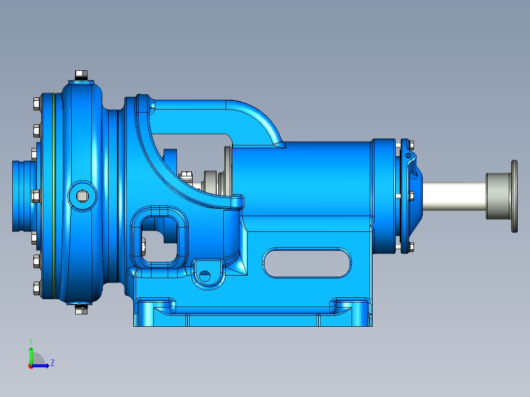 单级离心泵左视图