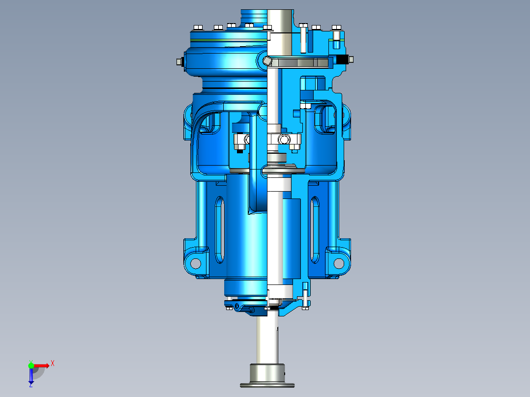 单级离心泵俯视图
