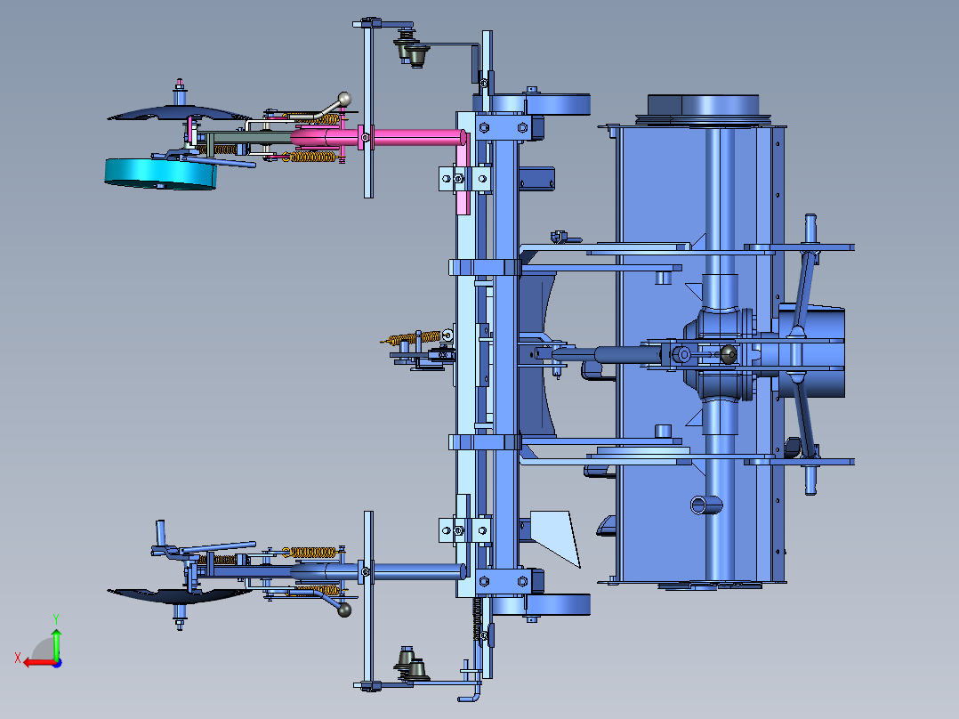 旋耕起垄覆膜机后视图