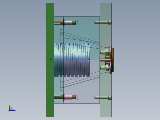 Q255-提篮注塑模具设计【三维SolidWorks】左视缩略图