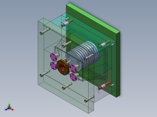 Q255-提篮注塑模具设计【三维SolidWorks】正等轴测缩略图