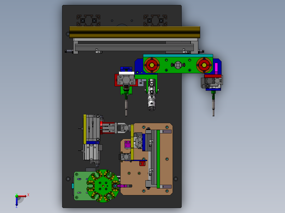 电机转子组装移栽机设备俯视图