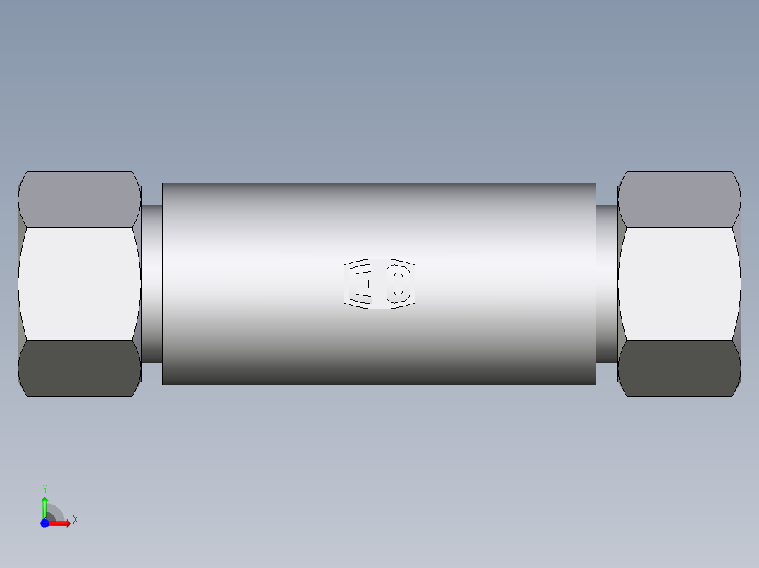 卡套式工业通用硬管接头EO_Weld_bulkhead_fitting_ESV15L71前视图