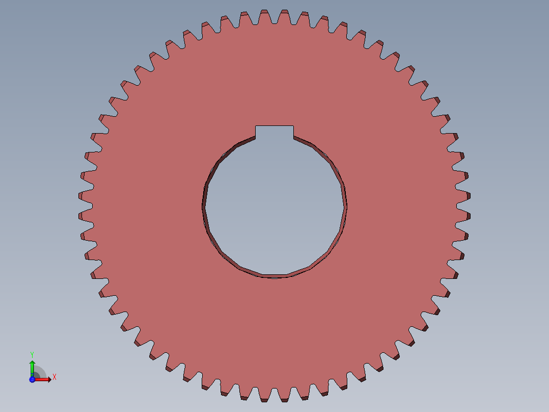 大齿轮 m=2 z=60前视图
