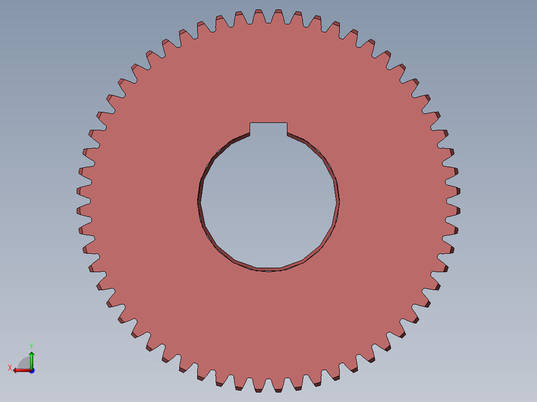 大齿轮 m=2 z=60后视图
