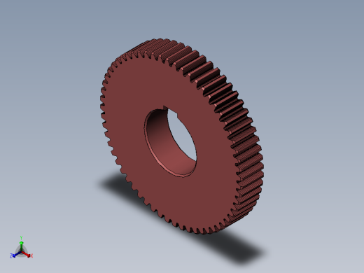 大齿轮 m=2 z=60正等轴测缩略图