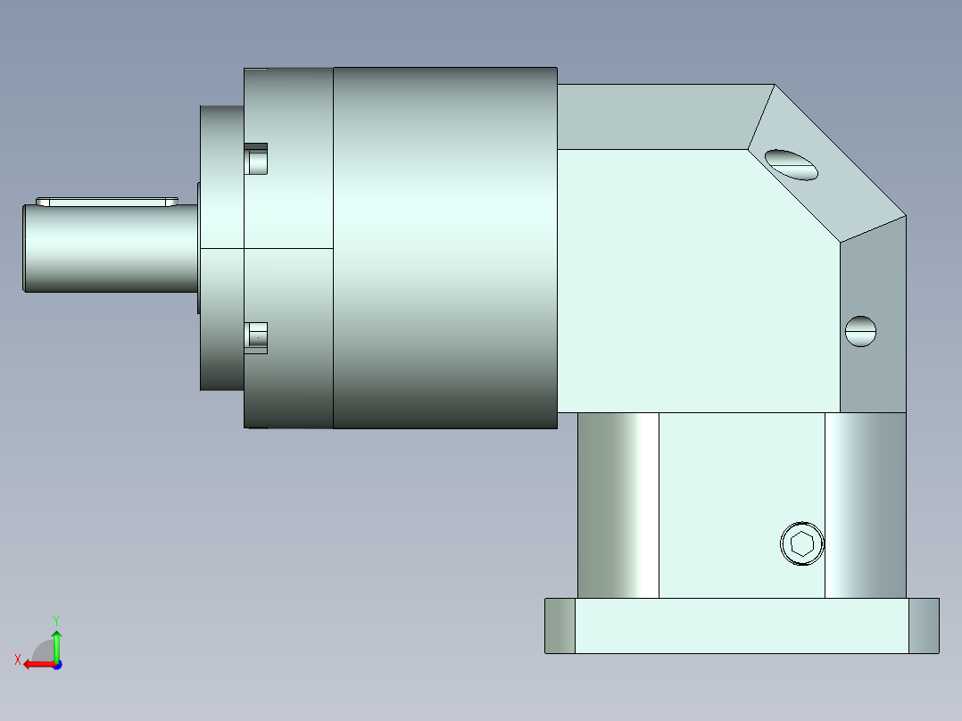 直齿ZPLE160-L2-LC 42-114.3-200-M12.stp后视图