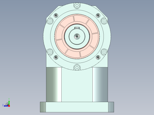 直齿ZPLE160-L2-LC 42-114.3-200-M12.stp右视缩略图