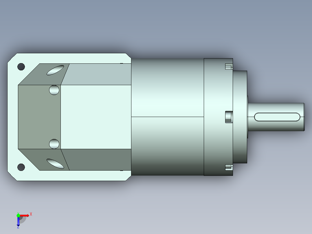 直齿ZPLE160-L2-LC 42-114.3-200-M12.stp俯视图