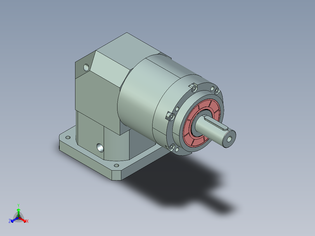 直齿ZPLE160-L2-LC 42-114.3-200-M12.stp正等轴测图