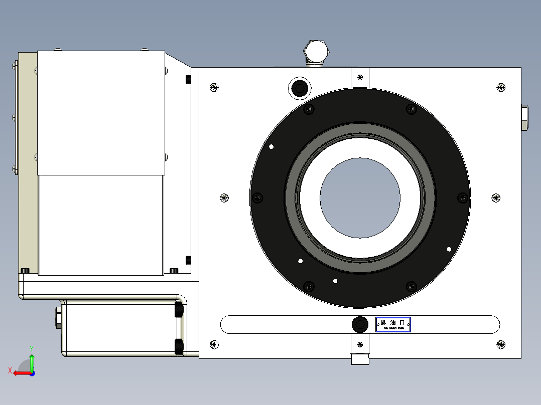 HR025EX-A0(四轴转台)外型圖后视图