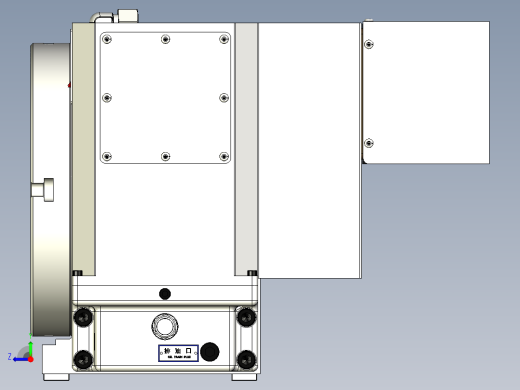 HR025EX-A0(四轴转台)外型圖右视缩略图
