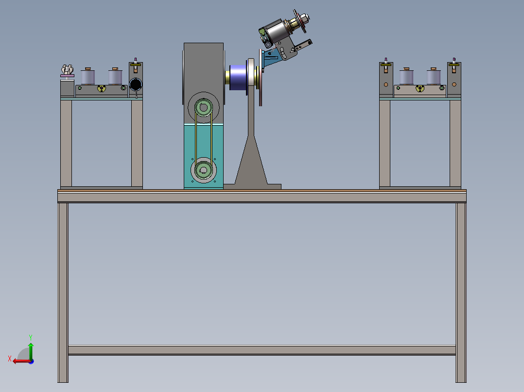 屏蔽层包覆装置后视图